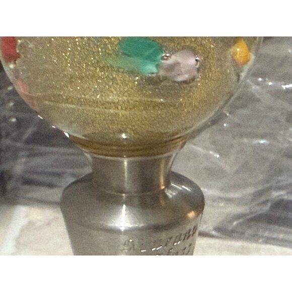 Murano Glass Handcrafted Art Glass & Stainless Steel Wine Bottle Stopper - Picture 4 of 8